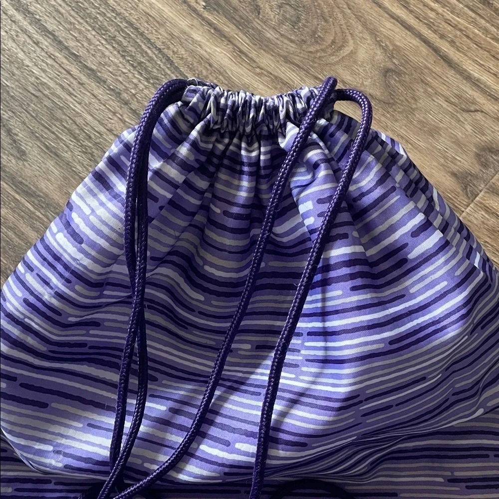 Purple Ballet Drawstring Bag